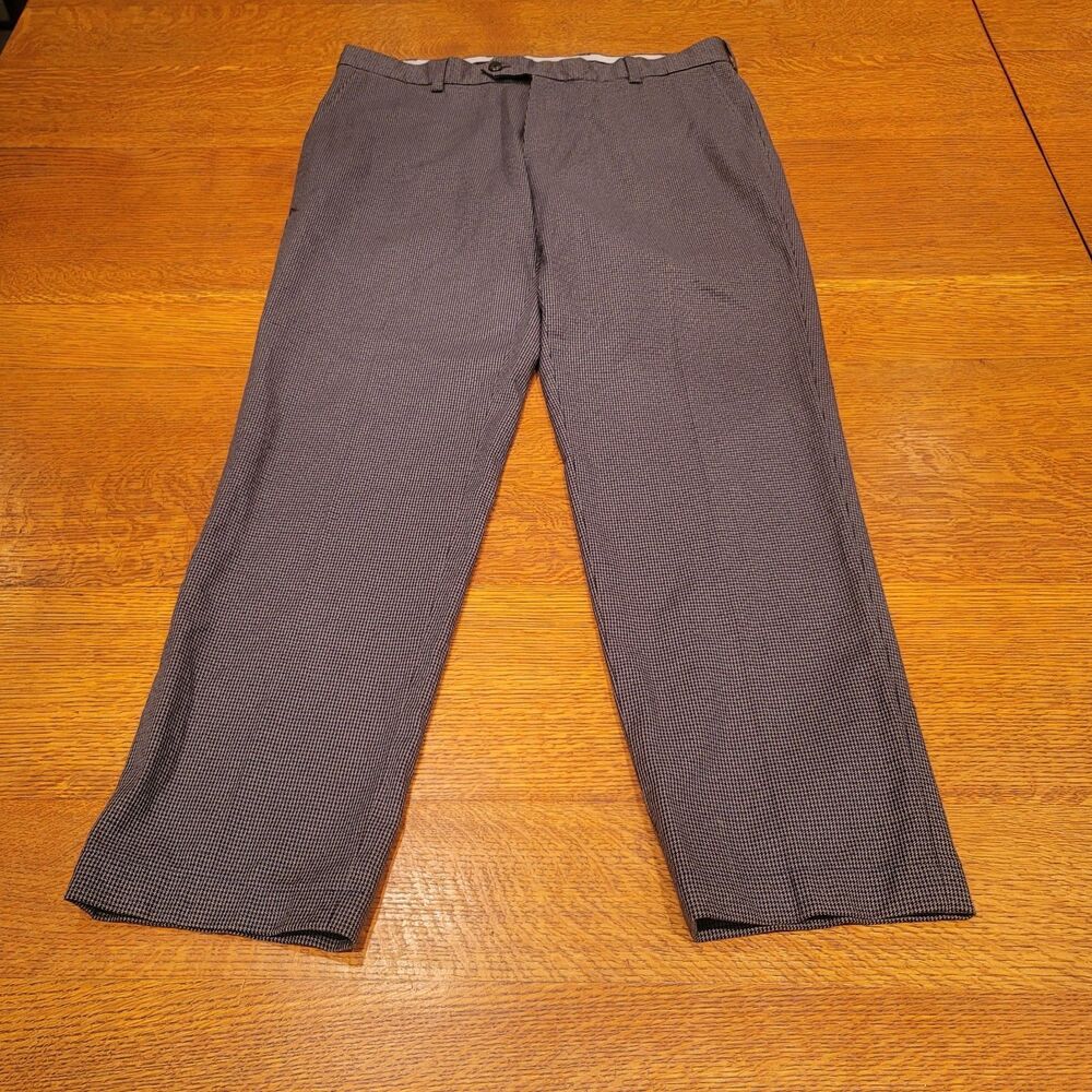 Brooks Brothers Advantage Chino Milano Houndstooth Cotton Stretch Pants 35x32